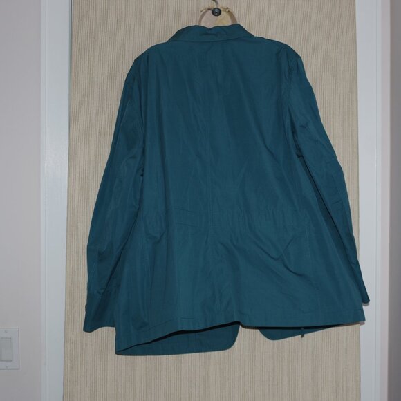 Lafayette 148 NY deep lagoon jacket womens Cotton button  jacket blazer Size:3X - Picture 2 of 6